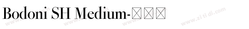 Bodoni SH Medium字体转换